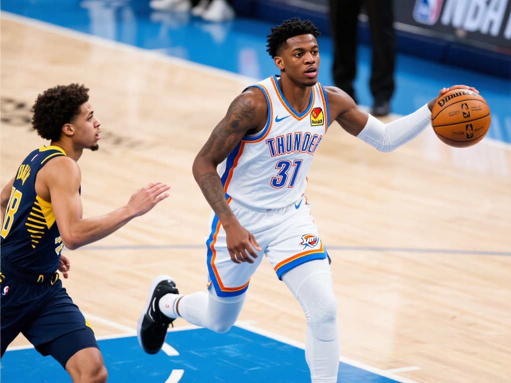 NBA总决赛6月12日：雷霆亚历山大精彩对决步行者